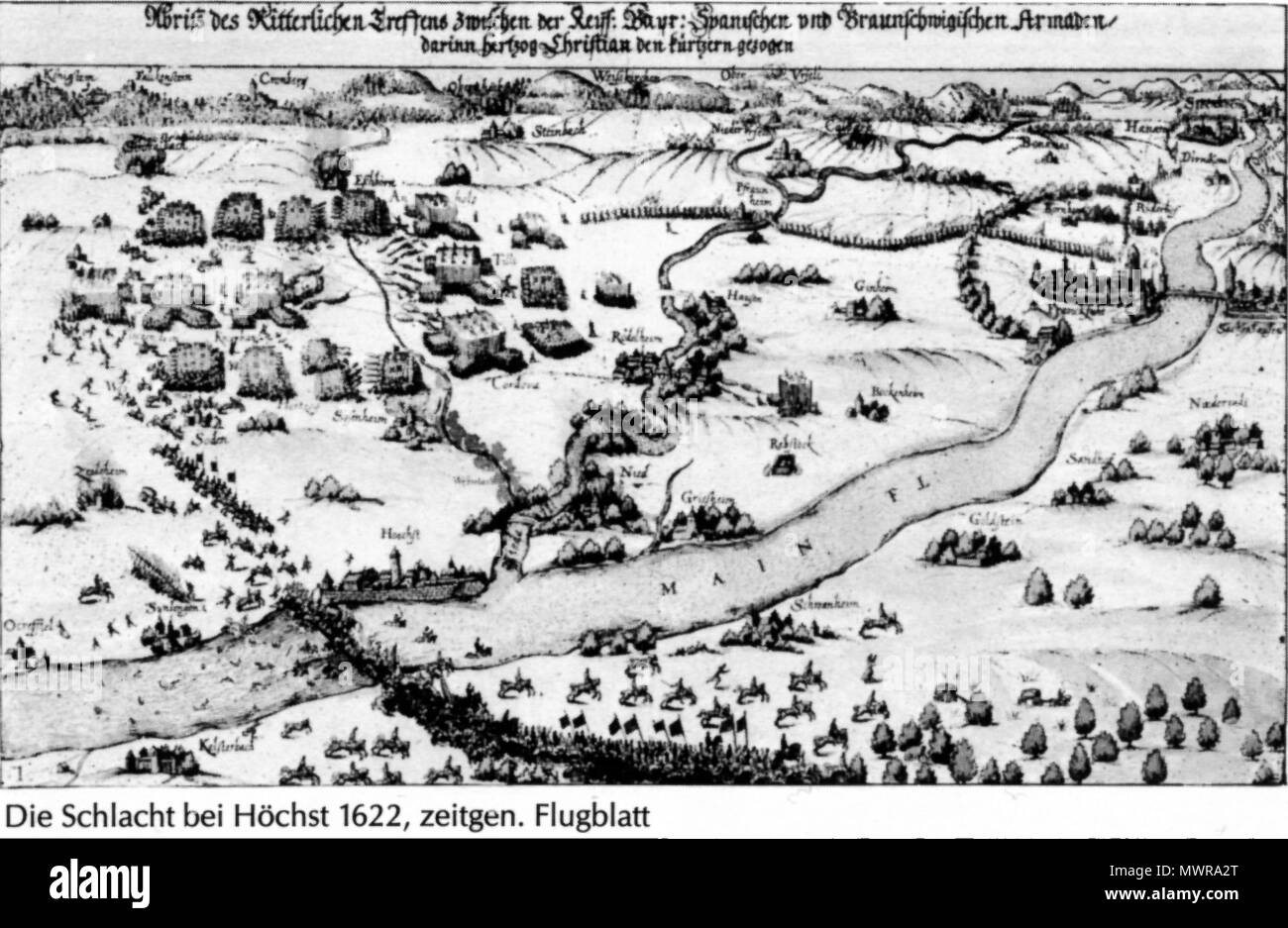 547 Schlacht bei Höchst 1622 Stockfoto