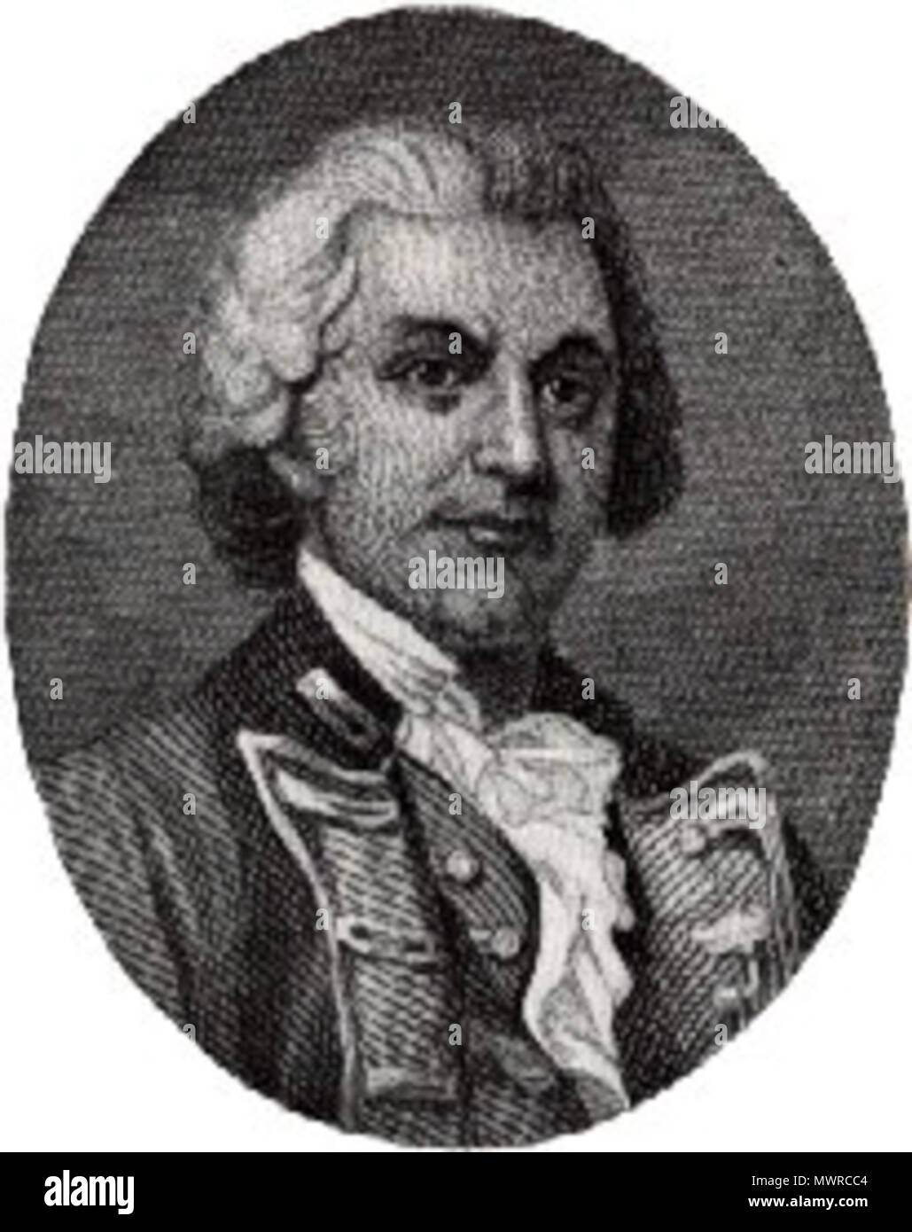 . Englisch: graviert Portrait von Silas Talbot, der zweite Kapitän der: USS Constitution. 19. J. Rodgers 559 Silas Talbot Stockfoto