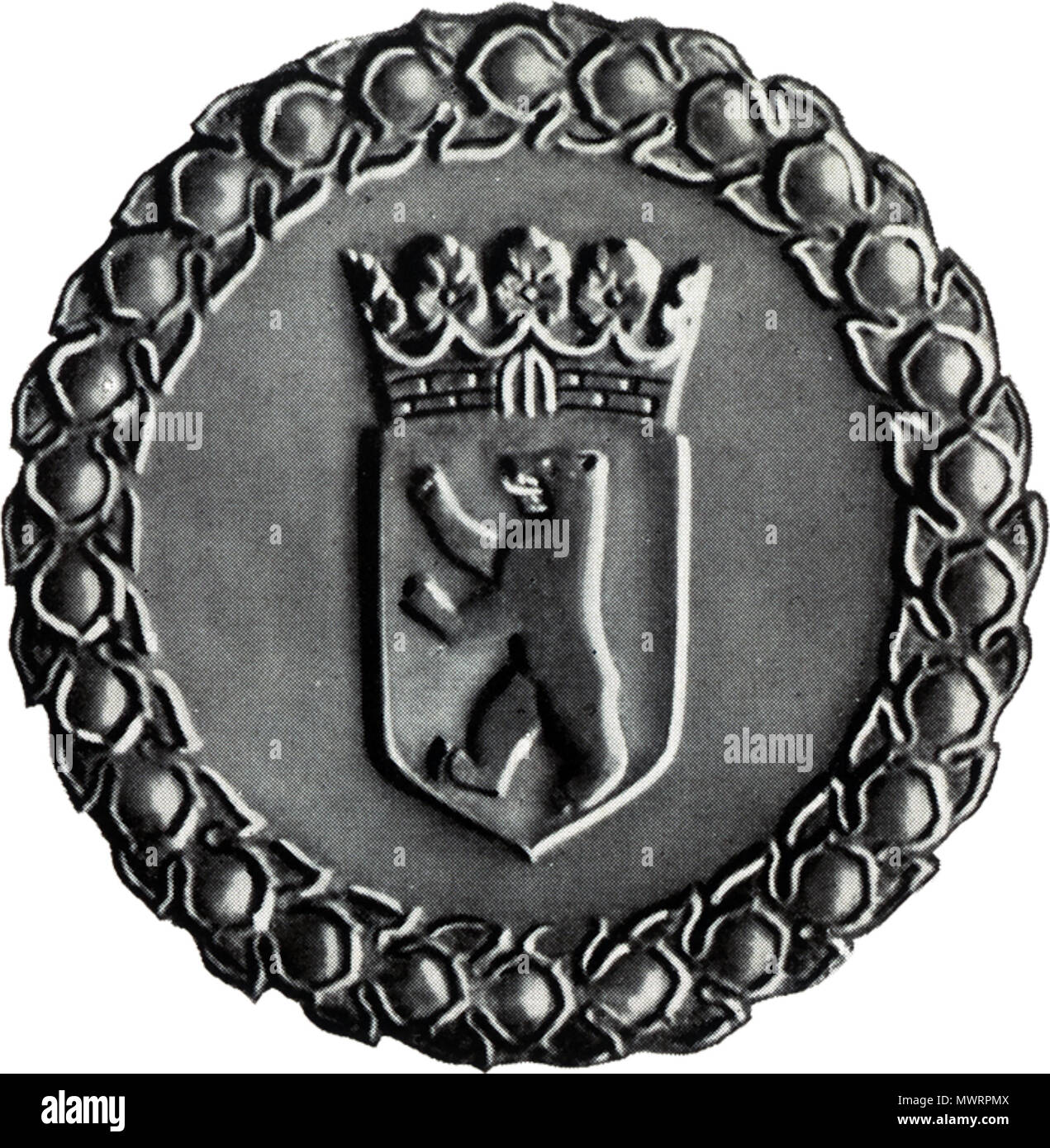 . Deutsch: das große Siegel der Stadt Berlin seit 1954, Einspritzdüse 60 mm. Englisch: Großes Siegel von Berlin seit 1954. 1912. Jwnabd 549 Dichtung von Berlin 1954 (Scan) Stockfoto