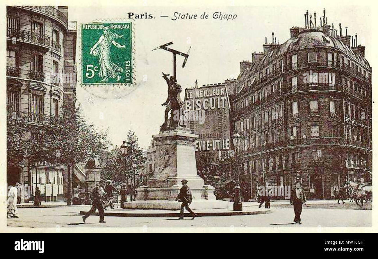 574 Statue de Chappe à Paris. Stockfoto
