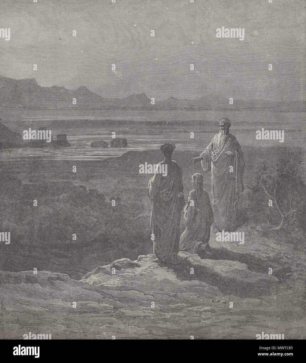 . Englisch: Die Göttliche Komödie Illustrationen von Gustave Dore. 24. Februar 2016. Giulio Campagnola, Gustave Dore 595 Die Göttliche Komödie II. Stockfoto