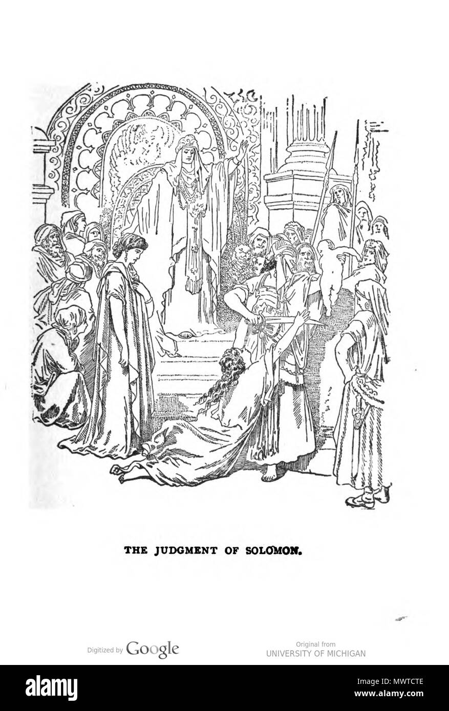 . Deutsch: Das Urteil Salomos. 1910. Unbekannt 597 das Urteil des Salomo Stockfoto