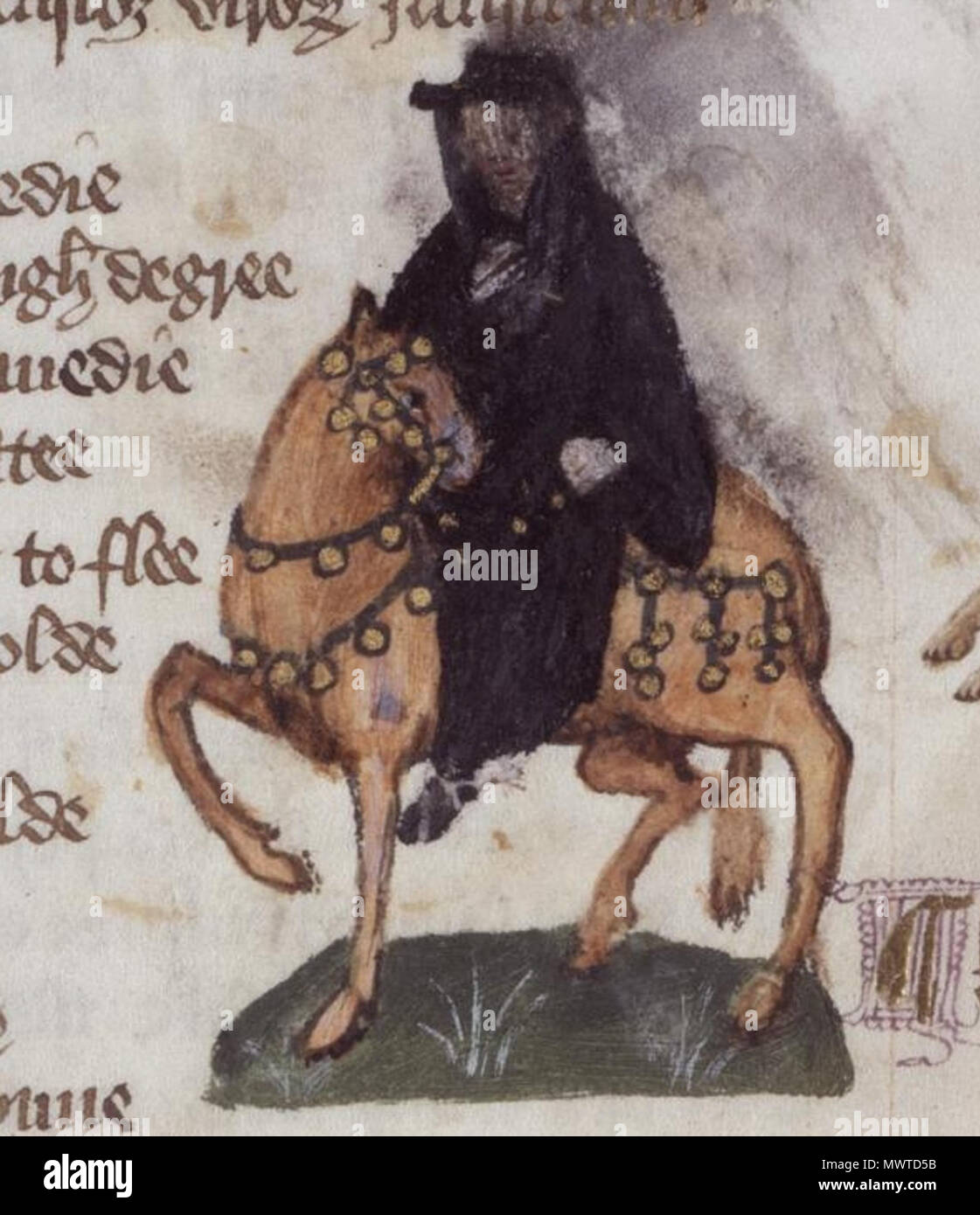 . Englisch: den Mönch in der ellesmere Manuskript von Geoffrey Chaucer's Canterbury Tales. 12 Oktober 2013, 17:58:47. Anonym 598 Der Mönch - Ellesmere Chaucer Stockfoto