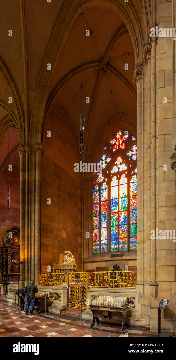 Veitsdom in Prag, Tschechische Republik Stockfoto