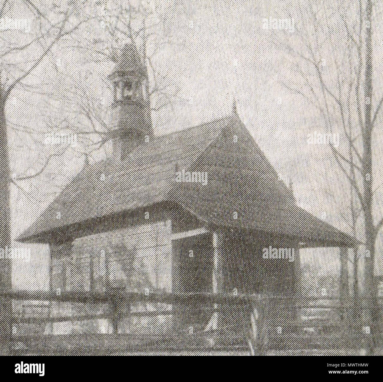 . Zdjęcie rozebranej Odrowążu wykonane kaplicy już w w 1912 r. 25. November 2007. ks. Jan Wiśniewski 335 Kaplica 1912 Stockfoto