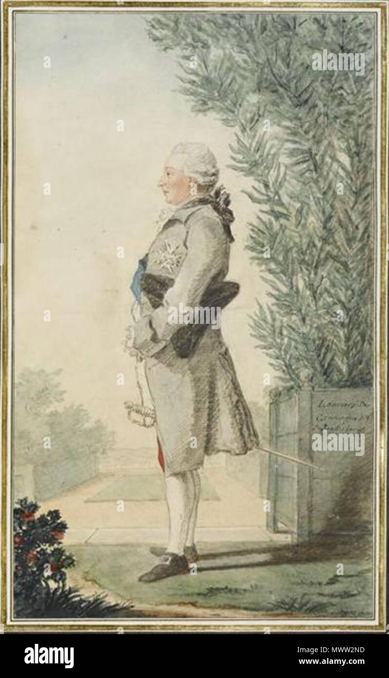 599 Der Prinz von Condé (Louis Henri de Bourbon, 1756-1830) von Carmontelle Stockfoto