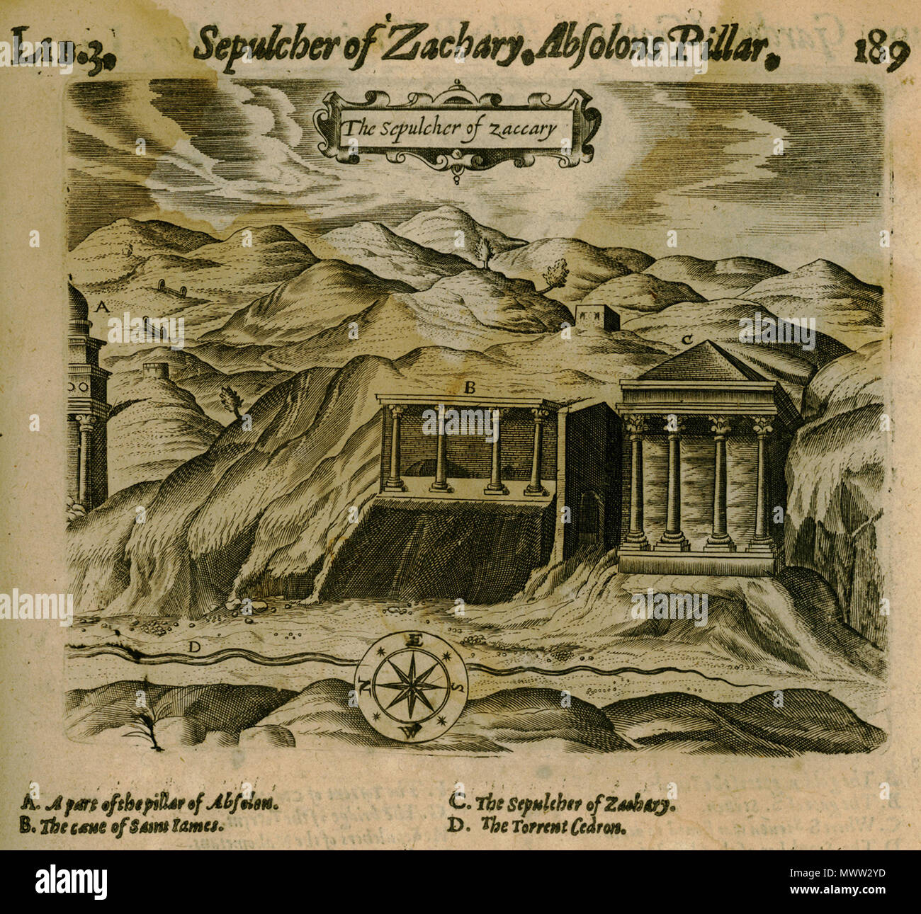 . Englisch: George Sandys. Relation einer Reise begonnen Ein: Dom: 1610. Foure Bookes. Mit der Beschreibung des türkischen Reiches, der Aegypt, des Heiligen Landes, London, W. Barrett, 1615. 1615. George Sandys (1577 - 1644) Beschreibung Englisch Travel Writer, kolonisator und Dichter englischer Reisender, Kolonist und Dichter Geburtsdatum/Tod 2 März 1577 März 1644 Ort der Geburt / Todes Bishopthorpe Palace Boxley Authority control: Q 5544276 VIAF: 76334788 ISNI: 0000 0000 8156 0309 50016635 LCCN: n NLA: 35474878 GND: 118794418 WorldCat 600 das Grab von Zaccary - Sandys George - 1615 Stockfoto