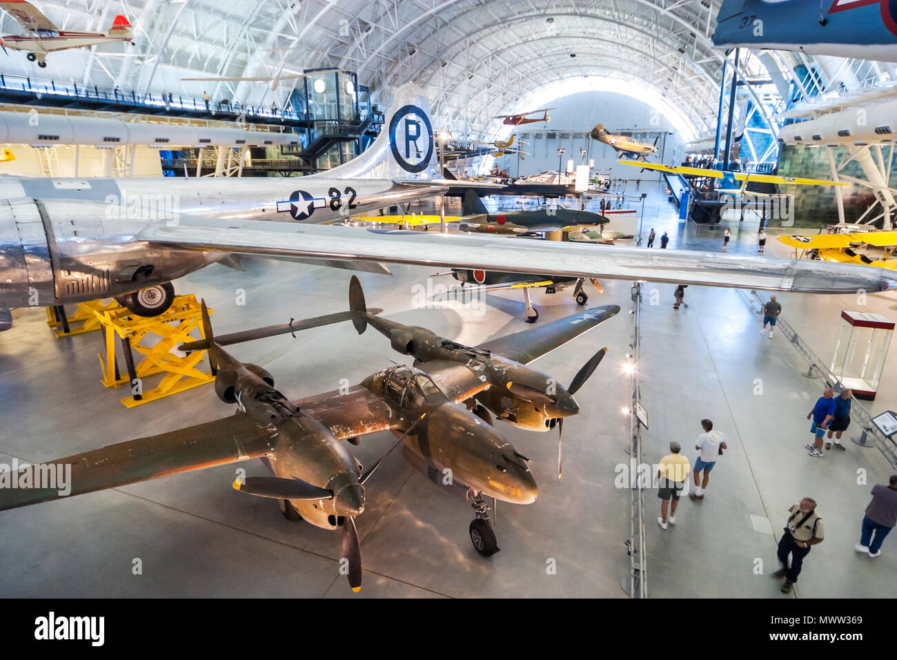 Virginia Chantilly, Air Space Museum, Geschichte, Ausstellungsausstellung Sammlung, Verkaufsausstellung Bildung, lernen, Informationen, Steven F. Udvar Hazy Center, Zentrum, Stockfoto