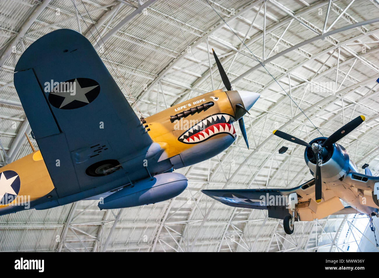 Virginia Chantilly, Air Space Museum, Geschichte, Ausstellungsausstellung Sammlung, Verkaufsausstellung Bildung, lernen, Informationen, Steven F. Udvar Hazy Center, Zentrum, Stockfoto