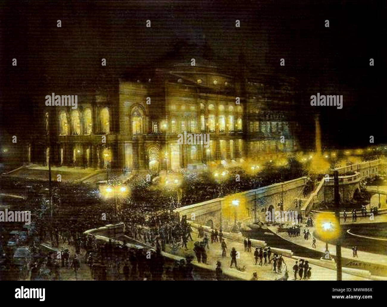 626 Valério Vieira - Fachada Teatro Municipal, S.D. Stockfoto