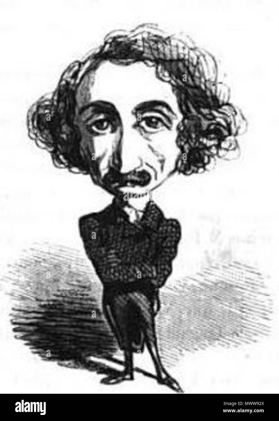 . Français: Karikatur de Pascal Duprat vers 1848/49, par Cham. 1850. Cham (Amédée de Noé) 173 Pascal Duprat par Cham Stockfoto