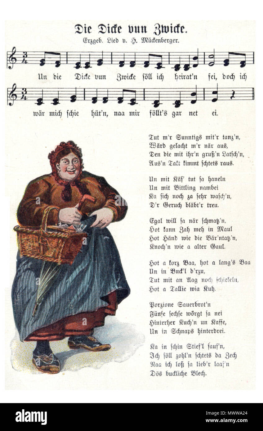 279 Hilmar Mückenbergerger - Sterben Dicke vun Zwicke Stockfoto