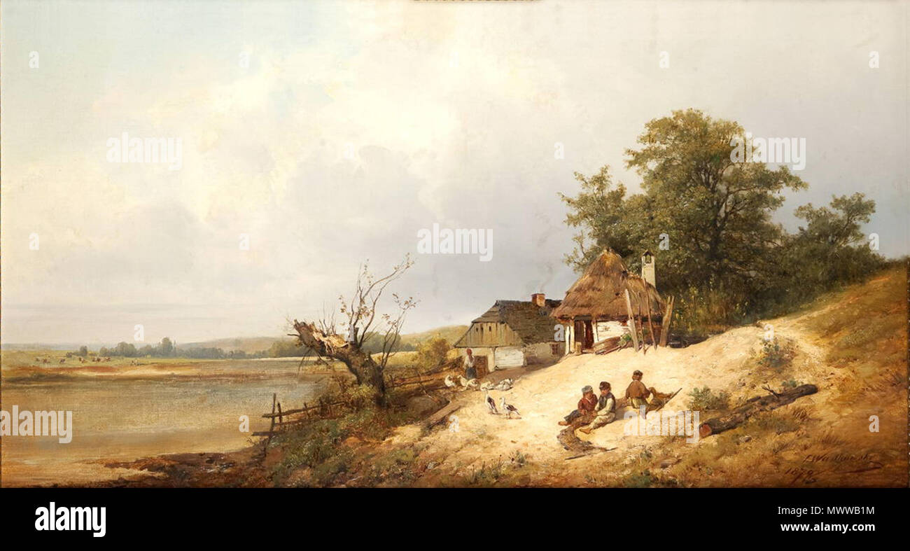 . Englisch: Landschaft. ca. 1880. Antoni Antoni Gramatyka Gramatyka 1841-1922 51 - Krajobraz Stockfoto