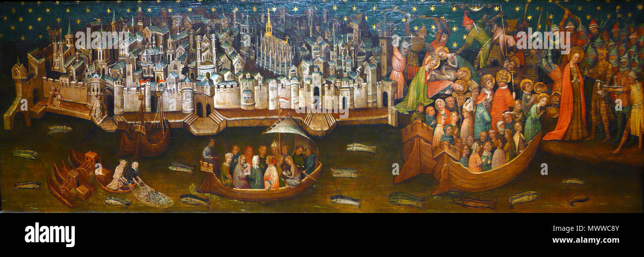 . Martyrium der heiligen Ursula der Stadt Köln. ca. 1411 404 das Martyrium der hl. Ursula in Köln Stockfoto