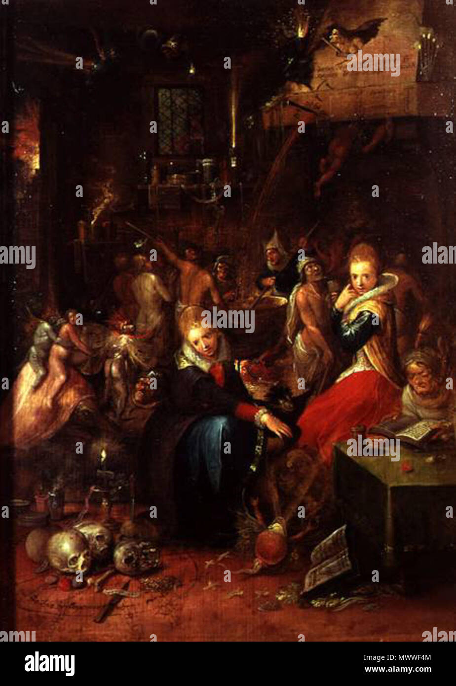 . Englisch: Der Hexensabbat, 1606 von Frans Francken die Jüngeren. 26 August 2013, 20:26:38. Frans Francken die Jüngeren 602 The Witches Sabbat - 1606 von Frans Francken II. der Jüngere Stockfoto