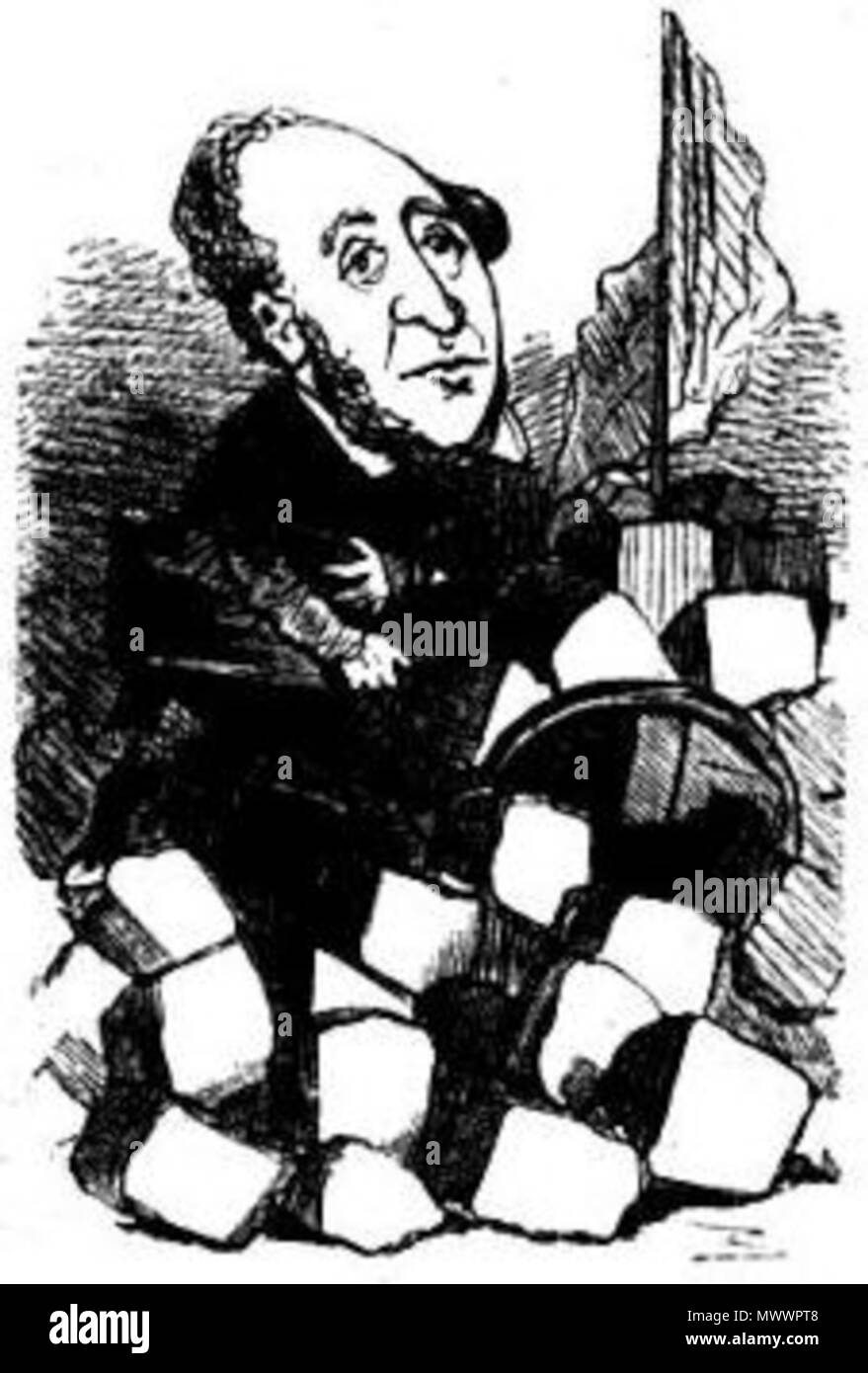 . Français: Karikatur de Carnot en 1848-49 par Cham. 1850. Cham (Amédée de Noé) 361 Lazare Carnot Hippolyte par Cham Stockfoto