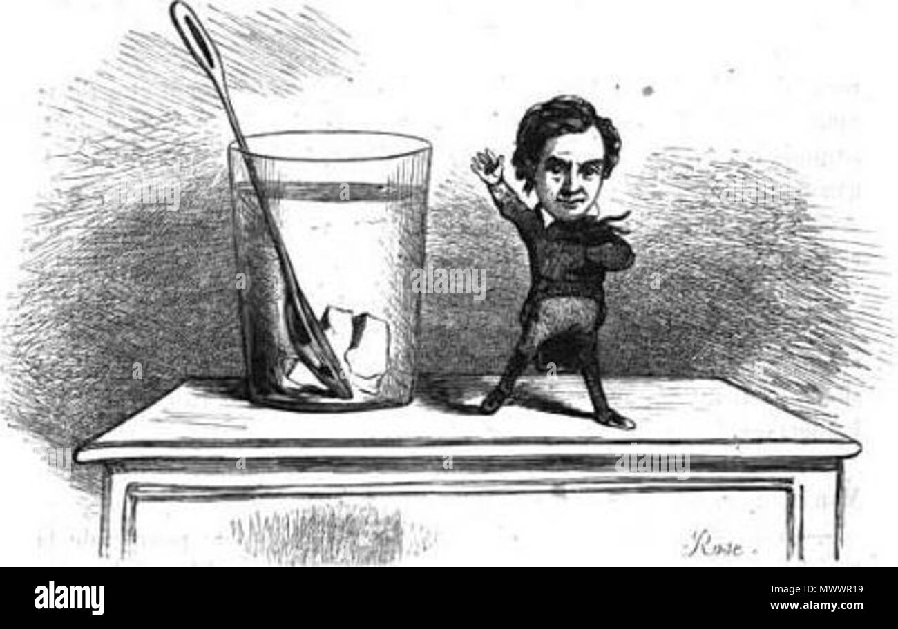 . Français: Karikatur de Louis Blanc, par Cham. 1850. Cham (Amédée de Noé) 377 Louis Blanc par Cham Stockfoto