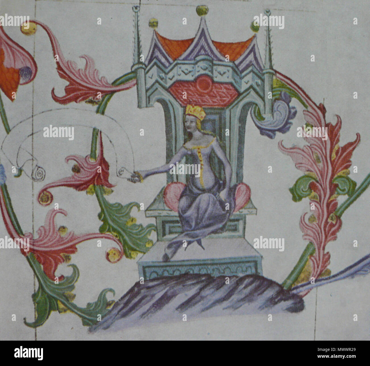 . Čeština: Královna. 15. Jahrhundert. Anonym 508 Königin Bibel Stockfoto