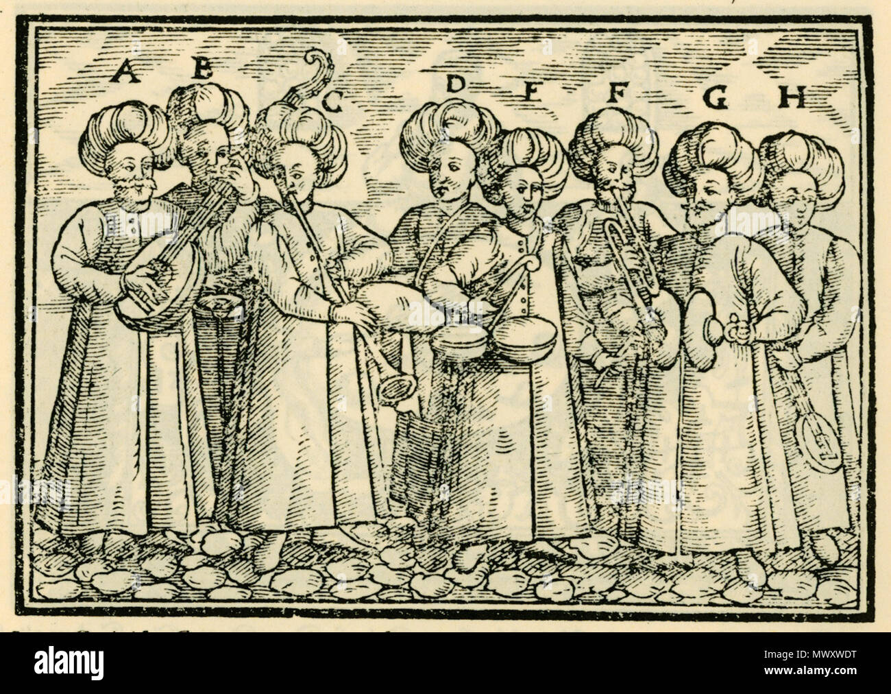 619 gemeine Türkische Musik - schweigger Salomon - 1608 Stockfoto