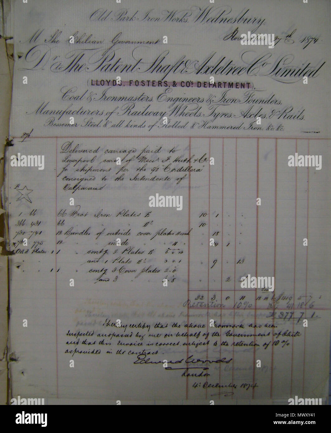 202 Factura 02. Stockfoto