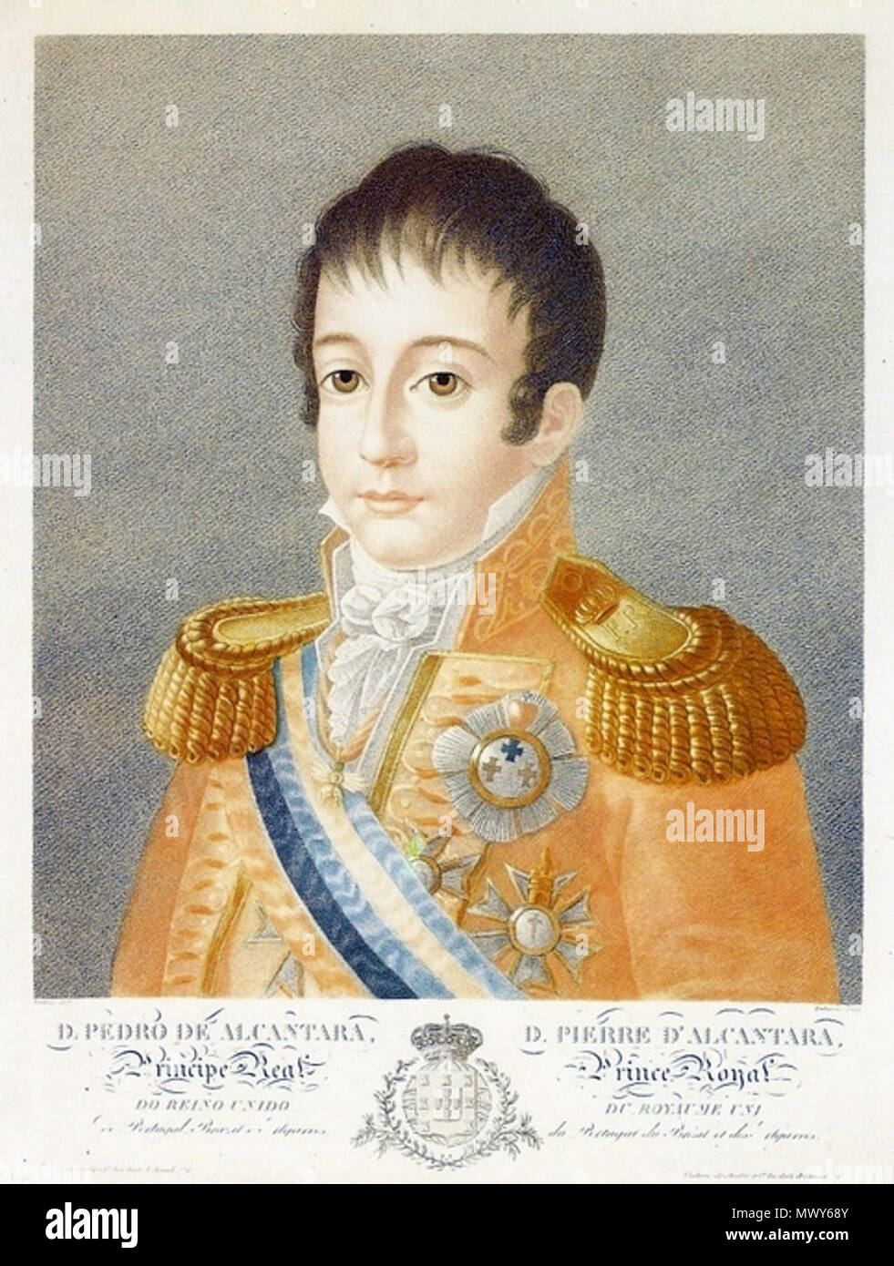 314 Jean-François Badoureau-D. Pedro de Alcântara, Príncipe Real Stockfoto