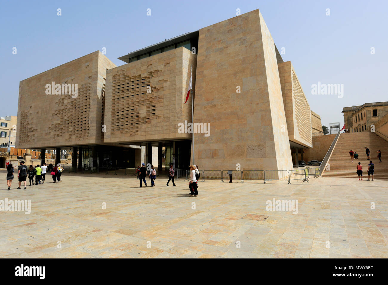 Das neue Parlament Gebäude, Republic Street, Valletta, Malta Stockfoto