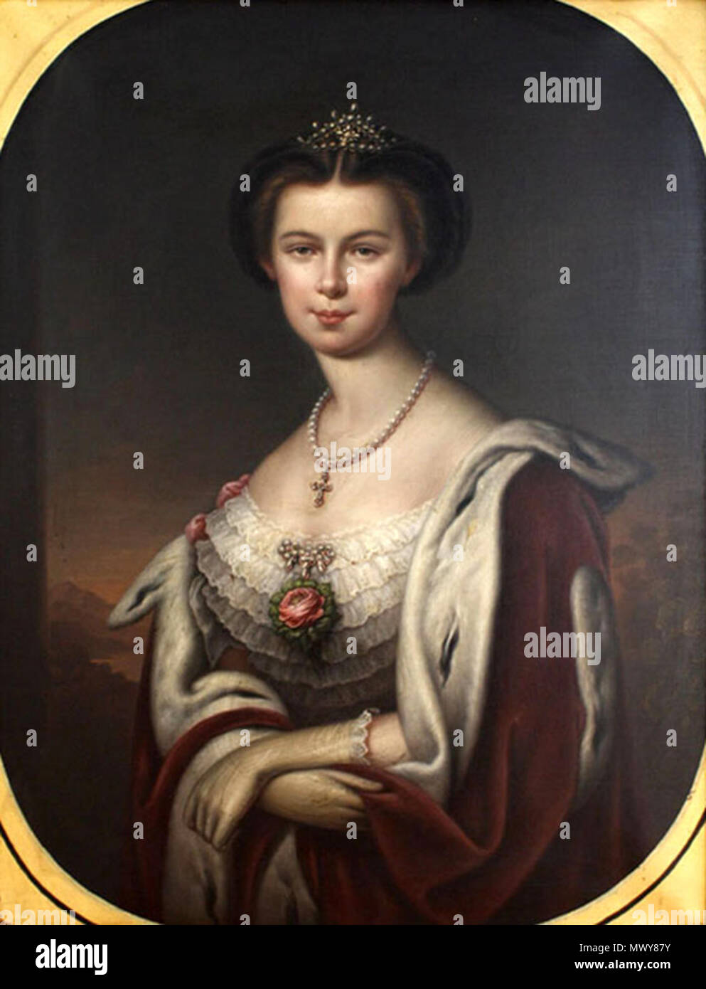 . Englisch: Kaiserin Elisabeth von Österreich im Jahre 1856. 22. Dezember 2009. Peter Rauth 333 Kaiserin Elisabeth Stockfoto
