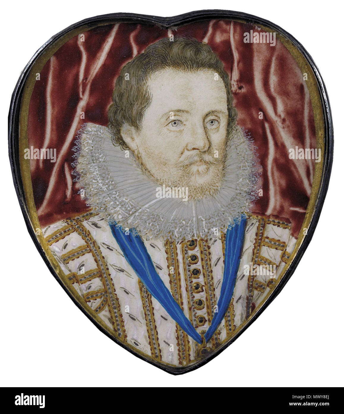 . Portrait von James I (1566-1625), König von England. ca.1610 (1600-1625) 62 zu Lawrence Hilliard 001 zugeschrieben Stockfoto