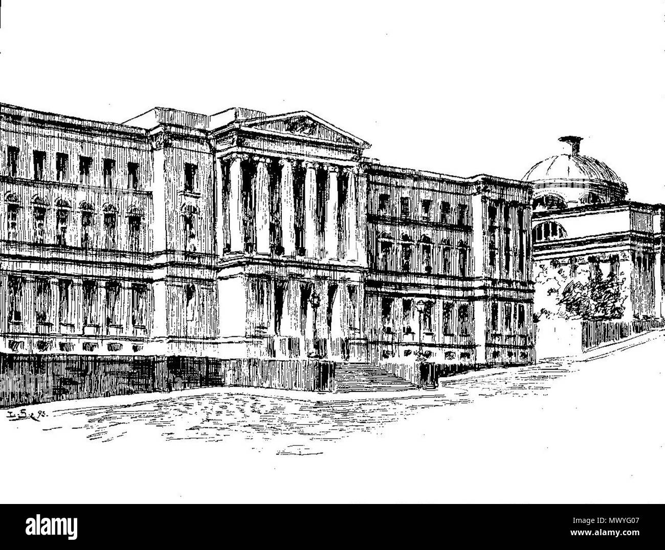. Deutsch: das Hauptgebäude der Universität von Helsinki. Svenska: Huvudbyggnaden bis Kejserliga Alexanders - "universitetet", eller Helsingfors Universitet. 19. Unbekannt 339 Kejserliga Alexanders - "universitetet" Stockfoto