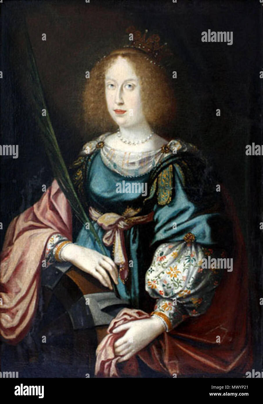 . Englisch: Eleonora Gonzaga (1598-1655). 15. Februar 2010. Unbekannt 183 Eleanora Gonzaga mit belaubten Zweig Stockfoto