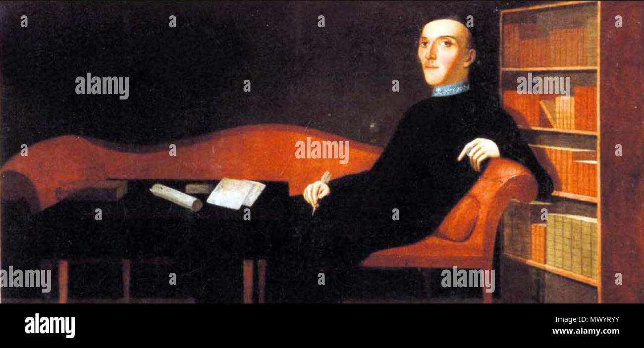 . Español: El Fraile José Camilo Henríquez González (* Valdivia, Chile, 20 de Julio de 1769 - †, Santiago de Chile, 16 de marzo de 1825) fue un sacerdote, escritor, político y Héroe de la Independencia de Chile. ca. 1820. Atribuido al suizo José Guth 220 Fray Camilo Henriquez Stockfoto