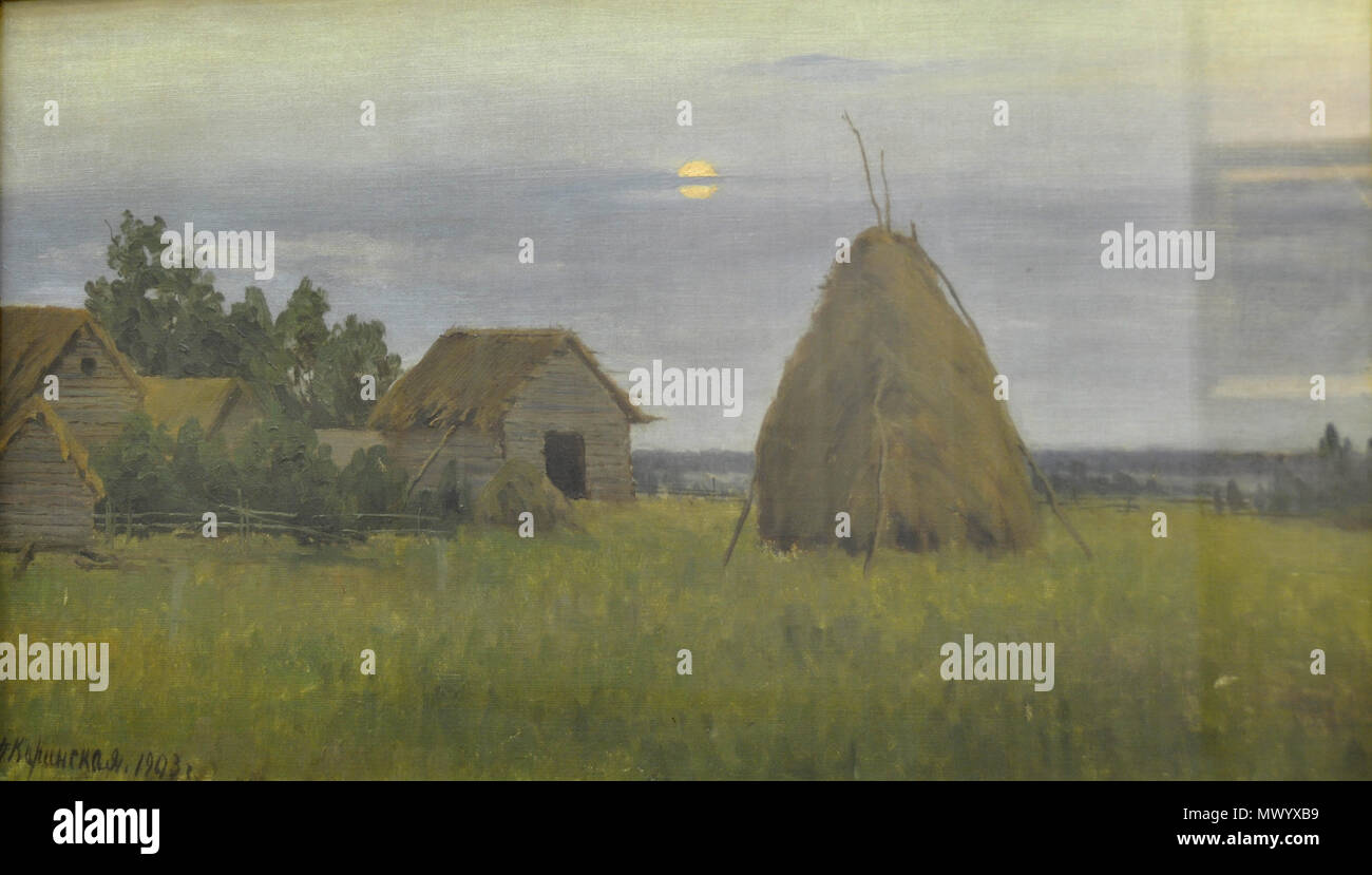 335 Karinskaya gestapelt Heu Stockfoto