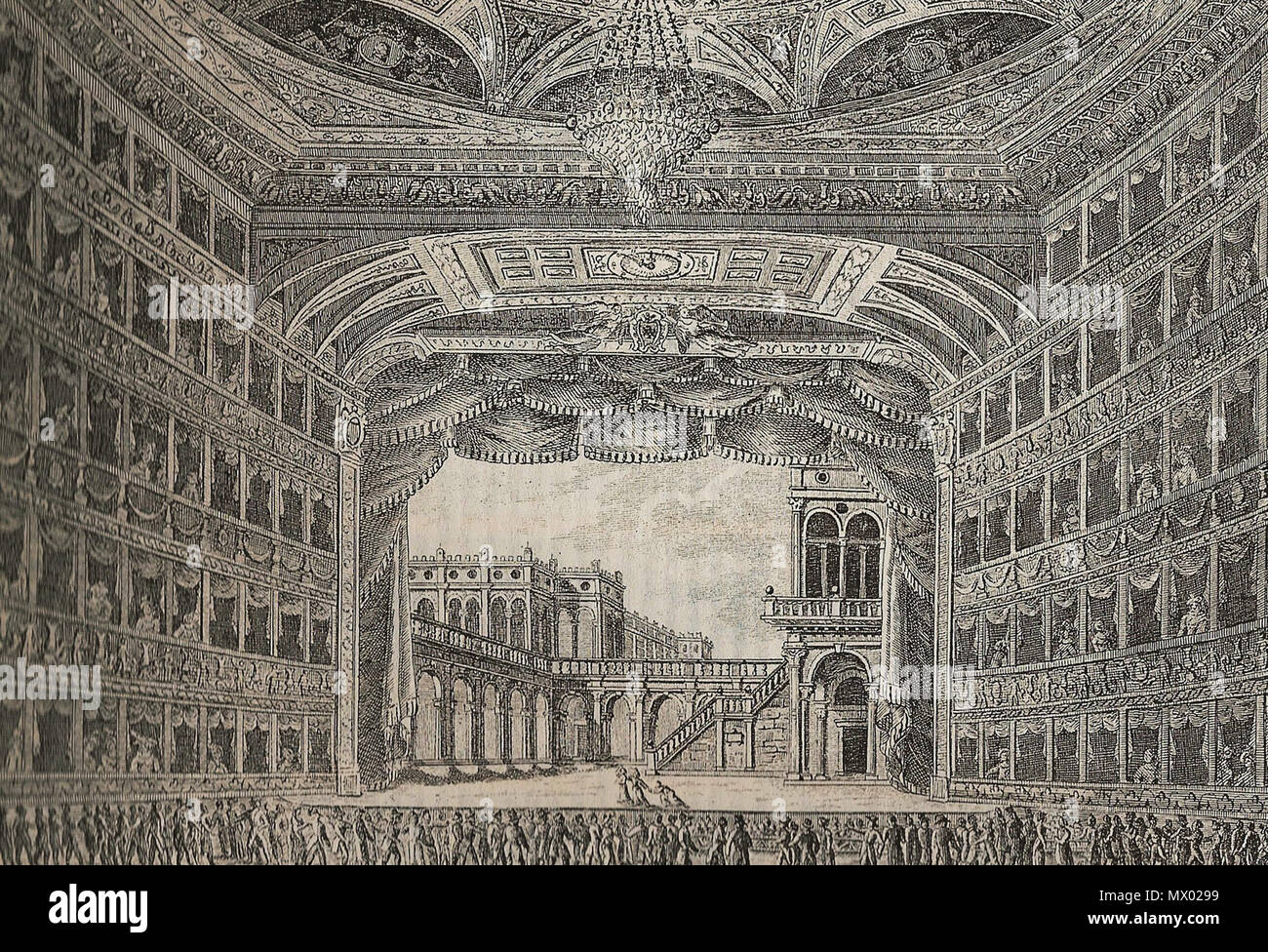 . Englisch: La Fenice Theater-1ST-1829. 30 August 2014, 15:35:46. G. Cagnoni, März 1829 354 La Fenice Theater-1st-1829 Stockfoto