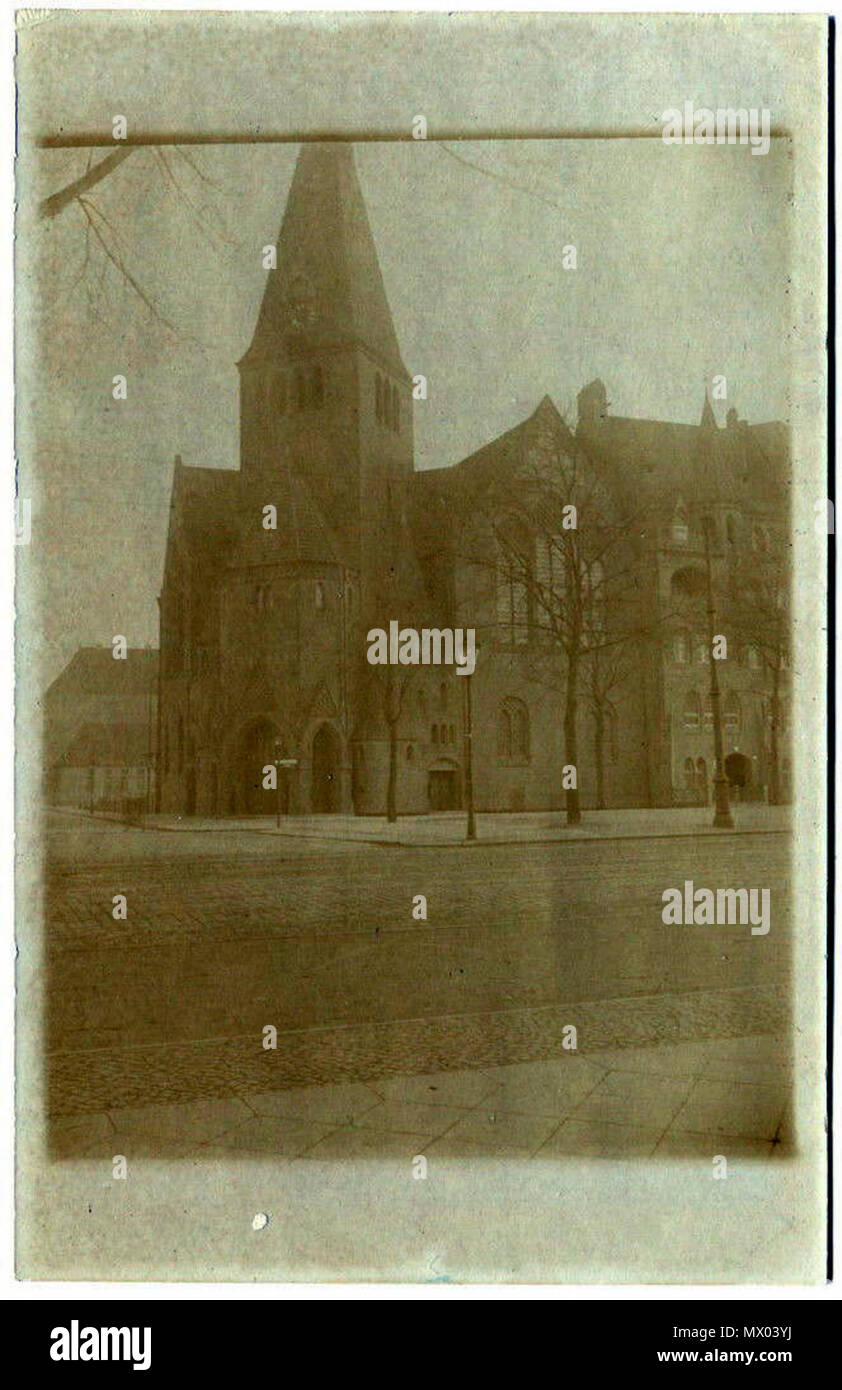 . English: Ansichtskarte um 1920 der Adventkirche heute Danziger Straße Berlin. ca. 1920. Bildschirmfoto Autor unbekannt 1 0 Berlin Adventskirche 1920 Stockfoto
