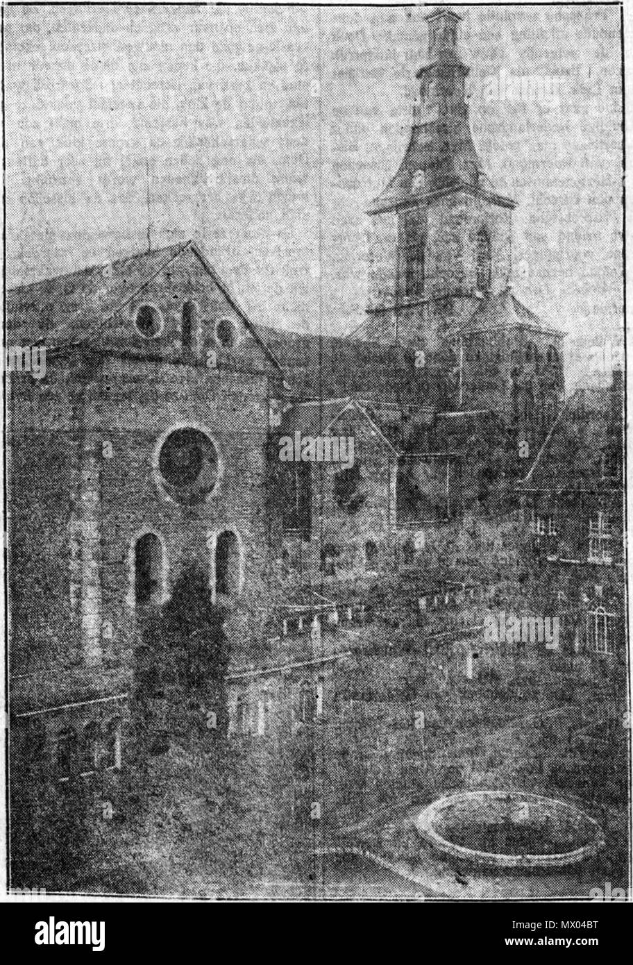 . Nederlands: De Abdijkerk te Rolduc. Uit De Tijd, 4 Juni 1930, avondblad, [s. 11]. 4. Juni 1930. Anonym 155 De Abdijkerk te Rolduc Stockfoto