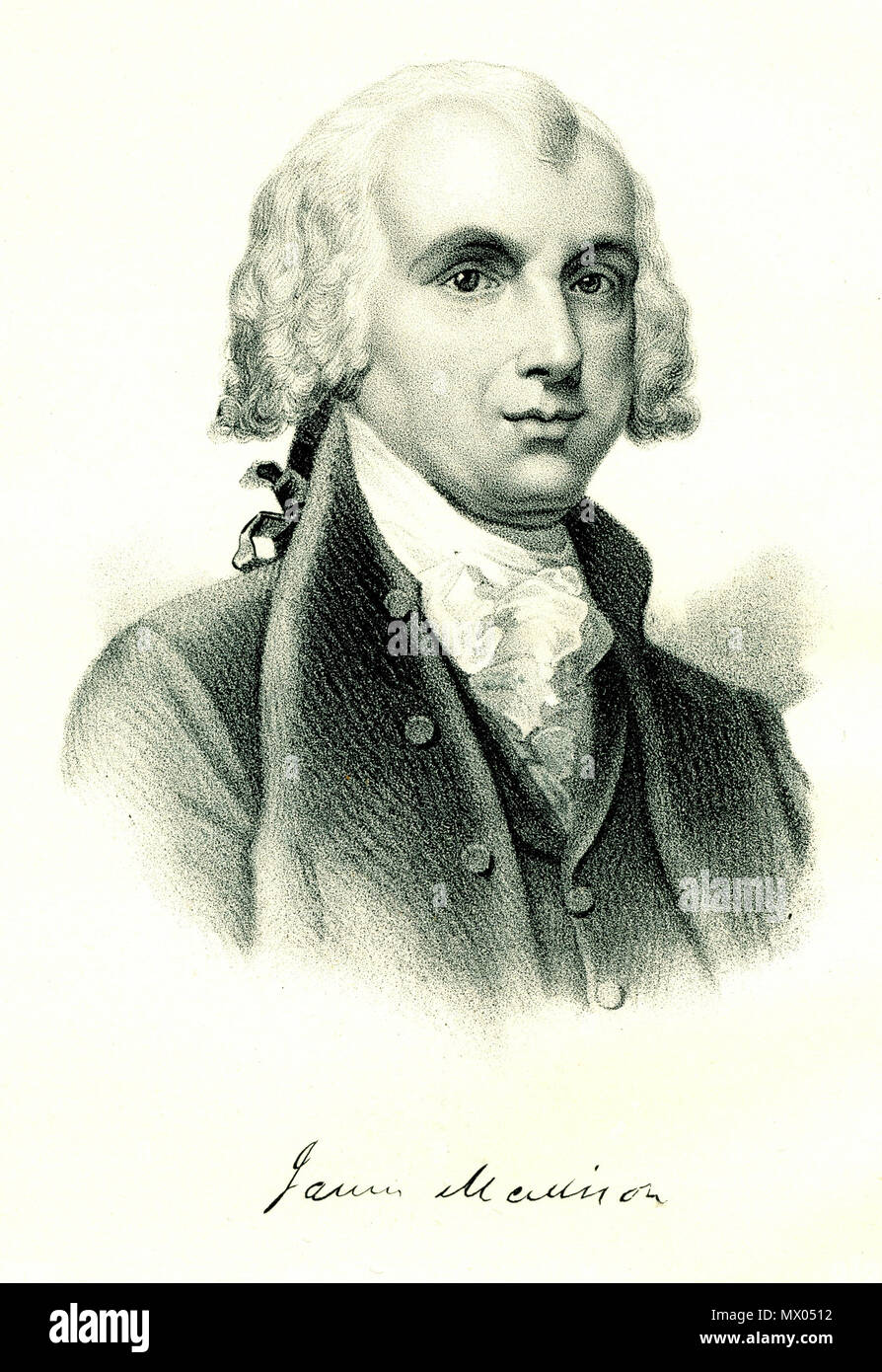 . Präsident James Madison. 18. Unbekannt 501 Präsident James Madison Stockfoto