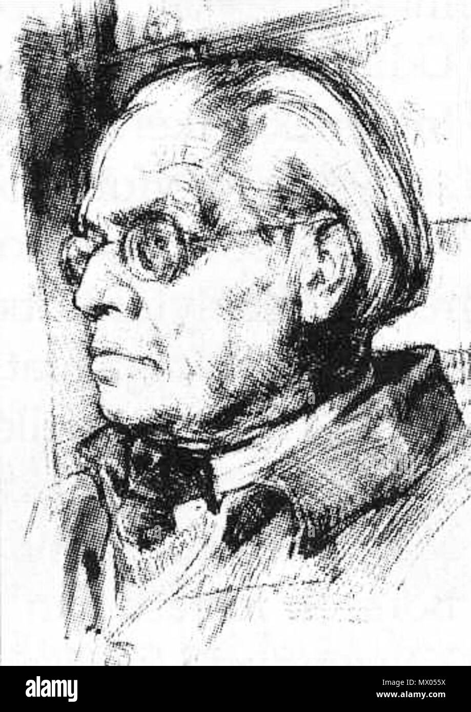 . Magyar: haeffner Emil arcképe (László Gyula tollrajza). 27 Oktober 2011, 00:14:24. László Gyula rajza 264 Haeffner Emil Stockfoto