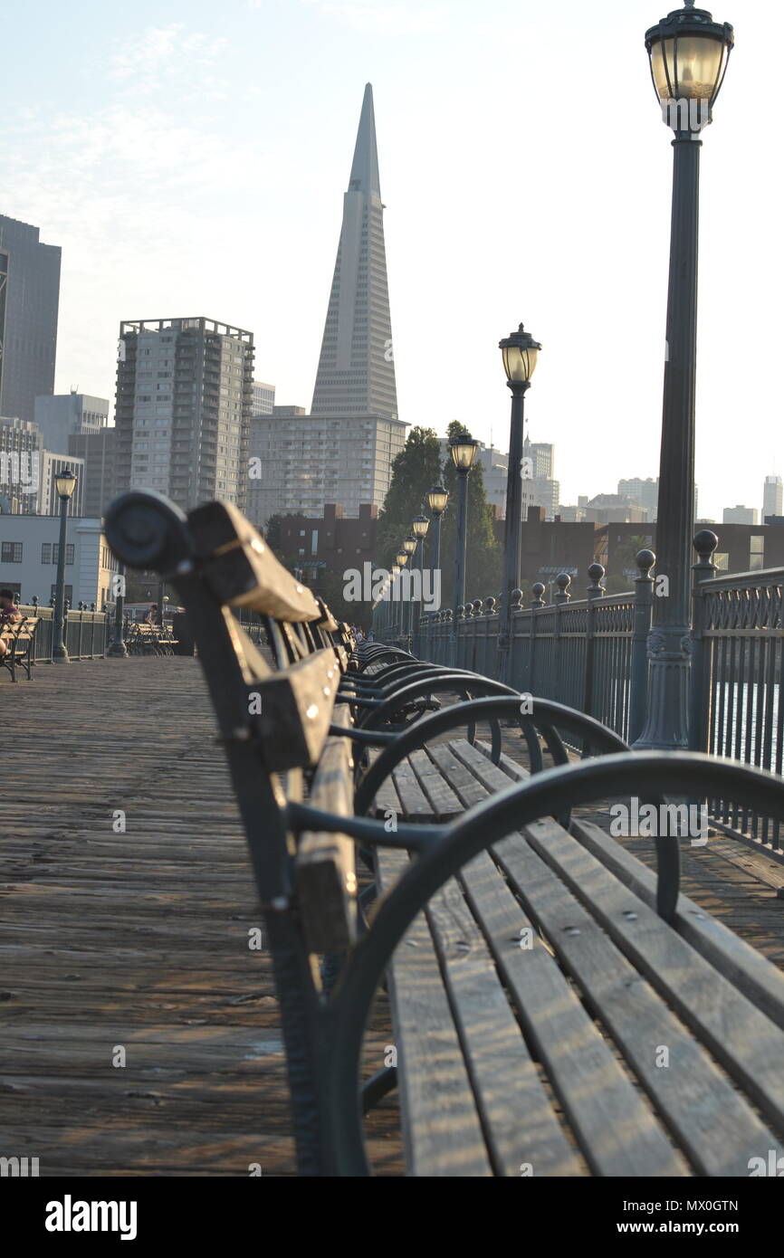 Seite Sitzbank Stockfoto
