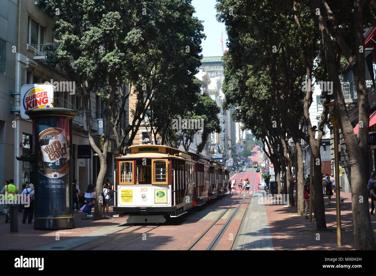SF Straßenbahn, historische Stockfoto