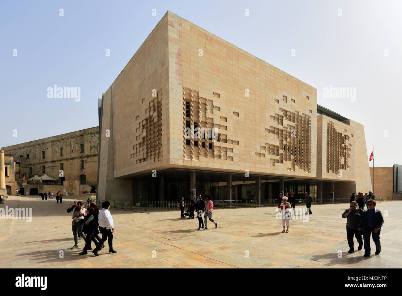 Das neue Parlament Gebäude, Republic Street, Valletta, Malta Stockfoto