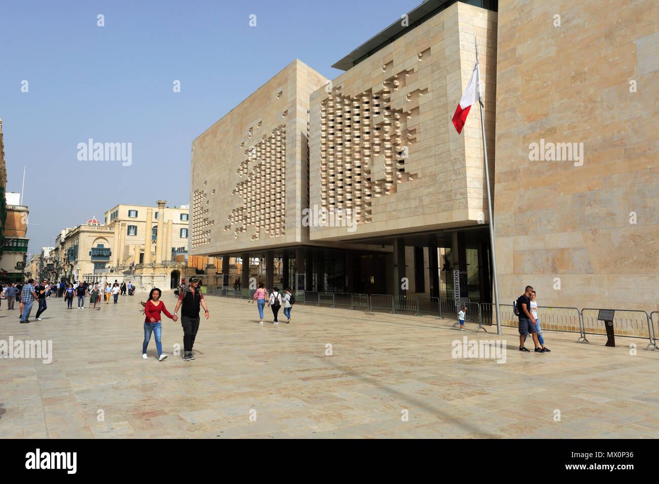 Das neue Parlament Gebäude, Republic Street, Valletta, Malta Stockfoto