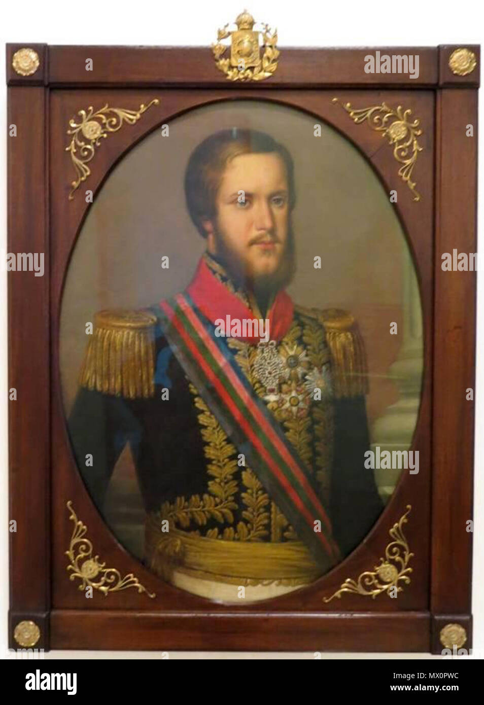 . Français: Portrait de Pierre II, empereur du Brésil, réalisé à l'huile sur toile par Louis-Auguste Moreaux en 1845 (Pinacoteca do Estado de São Paulo). Englisch: Portrait von Pedro II. von Brasilien, Ölgemälde von louis-auguste Moreaux, 1845 (Pinacoteca do Estado de São Paulo). 17 September 2014, 16:42:58. Louis-Auguste Moreaux (1817-1877) 378 Louis-Auguste Moreaux-Retrato de Don Pedro II. Stockfoto