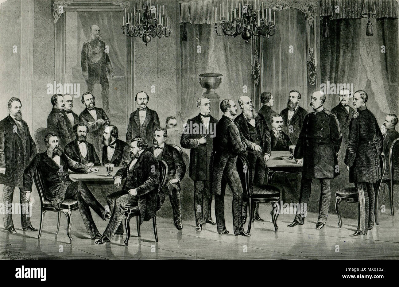 . English: Soirée bei Bismarck 1876. 16 November 2014, 05:21:59. E. Recklin 86 BismarckEmpfang 1876 Stockfoto