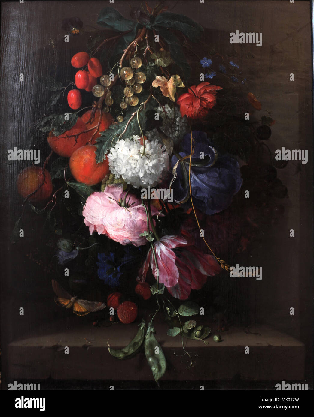 . Blumen und Früchten. ca. 1670 212 Blumen und Früchte - Jacob van Walscappelle - MBA Lyon eine 2923-IMG 0399 Stockfoto