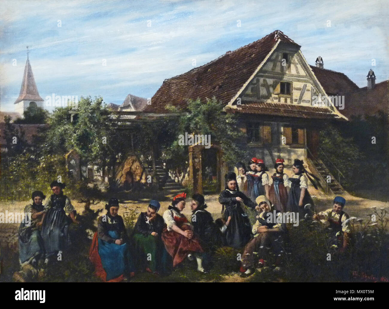 607 Théophile Schuler-Dimanche à Oberseebach Stockfoto