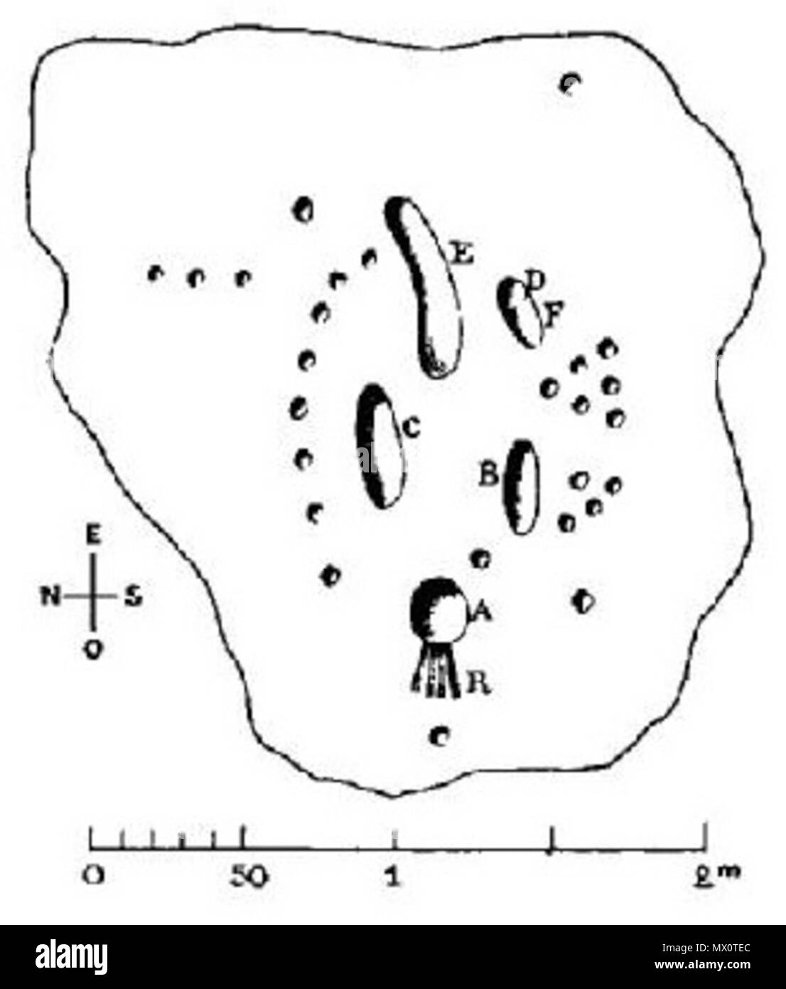 483 Pierre gravée Taulé Stockfoto
