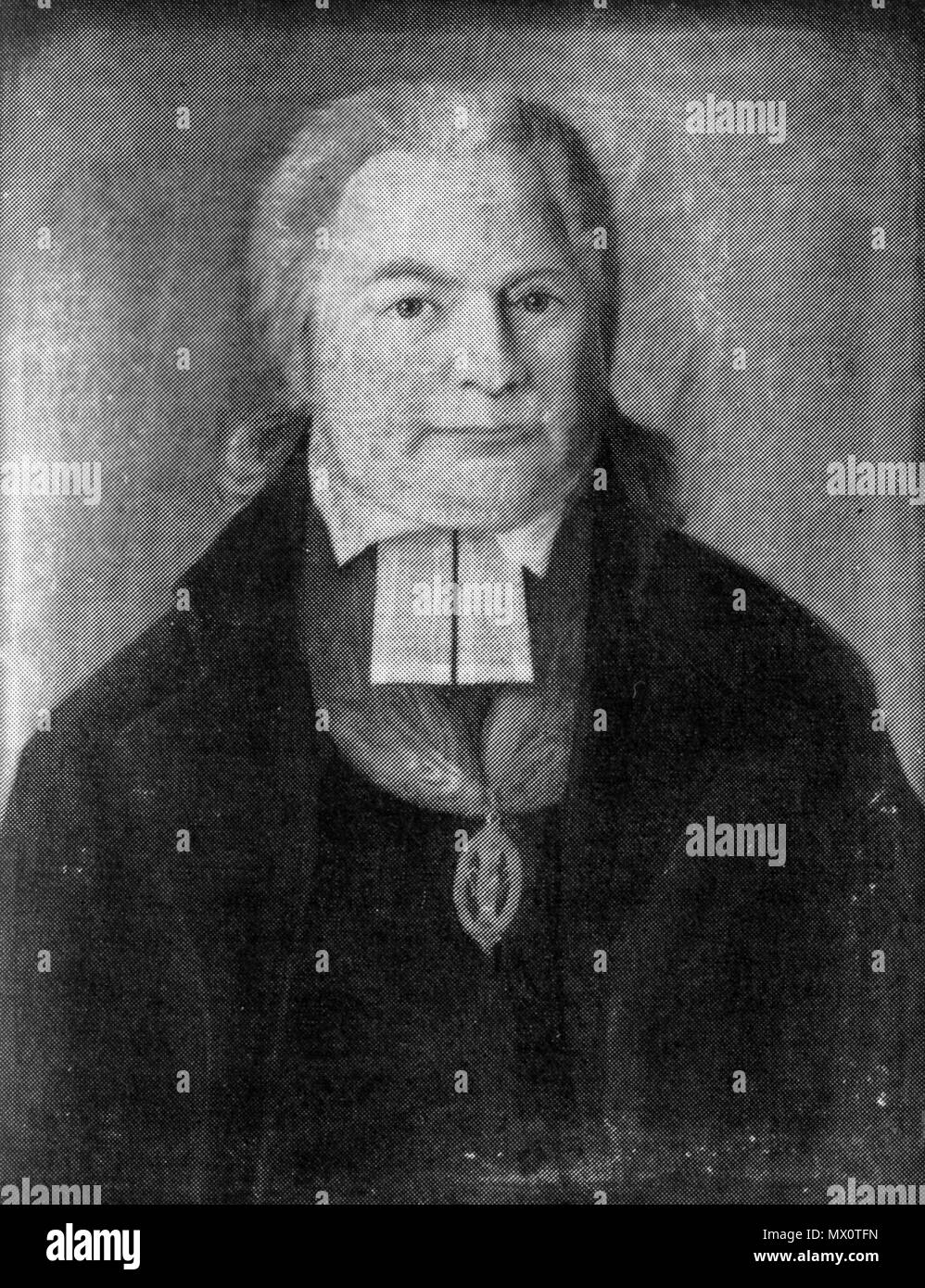 . Svenska: Prosten Gustaf Vilhelm Rydman, oljemålning av okänd Künstler ich Nedertorneå kyrka. Ende des 18. oder Anfang des 19. Jahrhunderts. Unbekannt 259 Gustaf Vilhelm Rydman Stockfoto