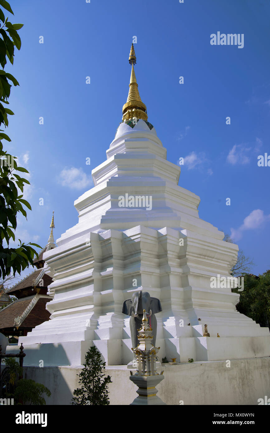 Stupa Wat Duang Dee Chiang Mai Nordthailand Stockfoto