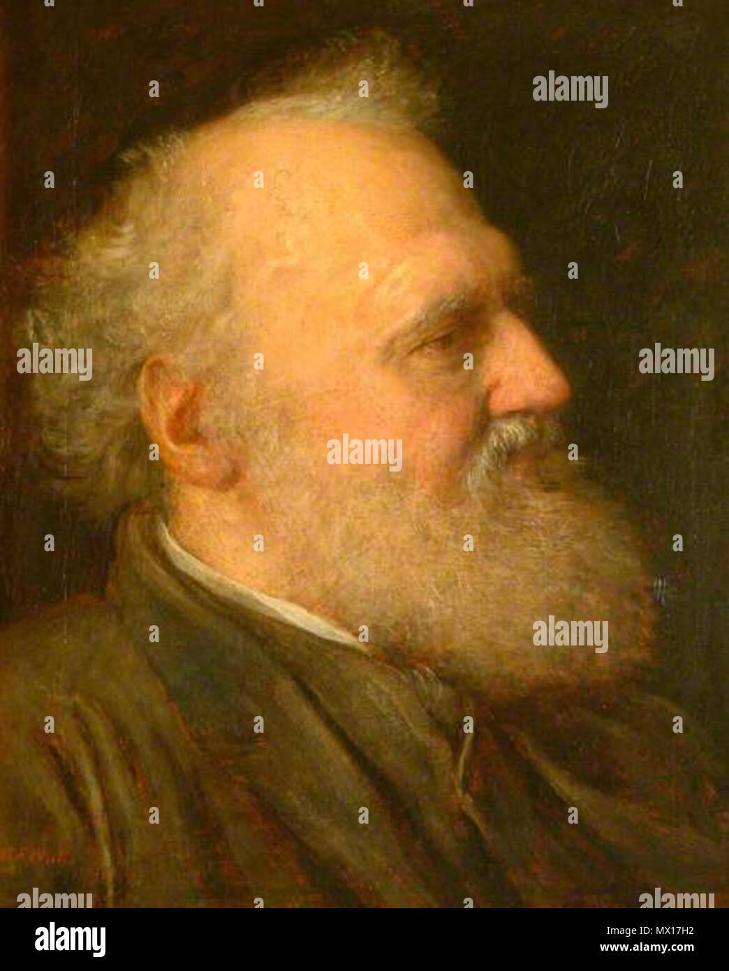 . Englisch: Portrait von Henry Thoby das Prinsep, Mitglied der Das Prinsep Familie und ein Beamter in Indien, von der englische Maler George Frederic Watts. Vom 1871. Öl auf Leinwand, 50,8 cm x 40,6 cm. Mit freundlicher Genehmigung der Sammlung des Watt Galerie. [1]. 18 Januar 2012, 06:04:44. George Frederic Watts (1817 - 1904) Beschreibung der britische Maler und Bildhauer Geburtsdatum / Tod 23. Februar 1817 vom 1. Juni 1904 Ort der Geburt / Todes London Limnerslease bei Compton (Surrey) Ort London, Florenz, Paris, Konstantinopel Authority control: Q 183245 VIAF: 10095477 ISNI: 0000 0000 8076 325 Stockfoto