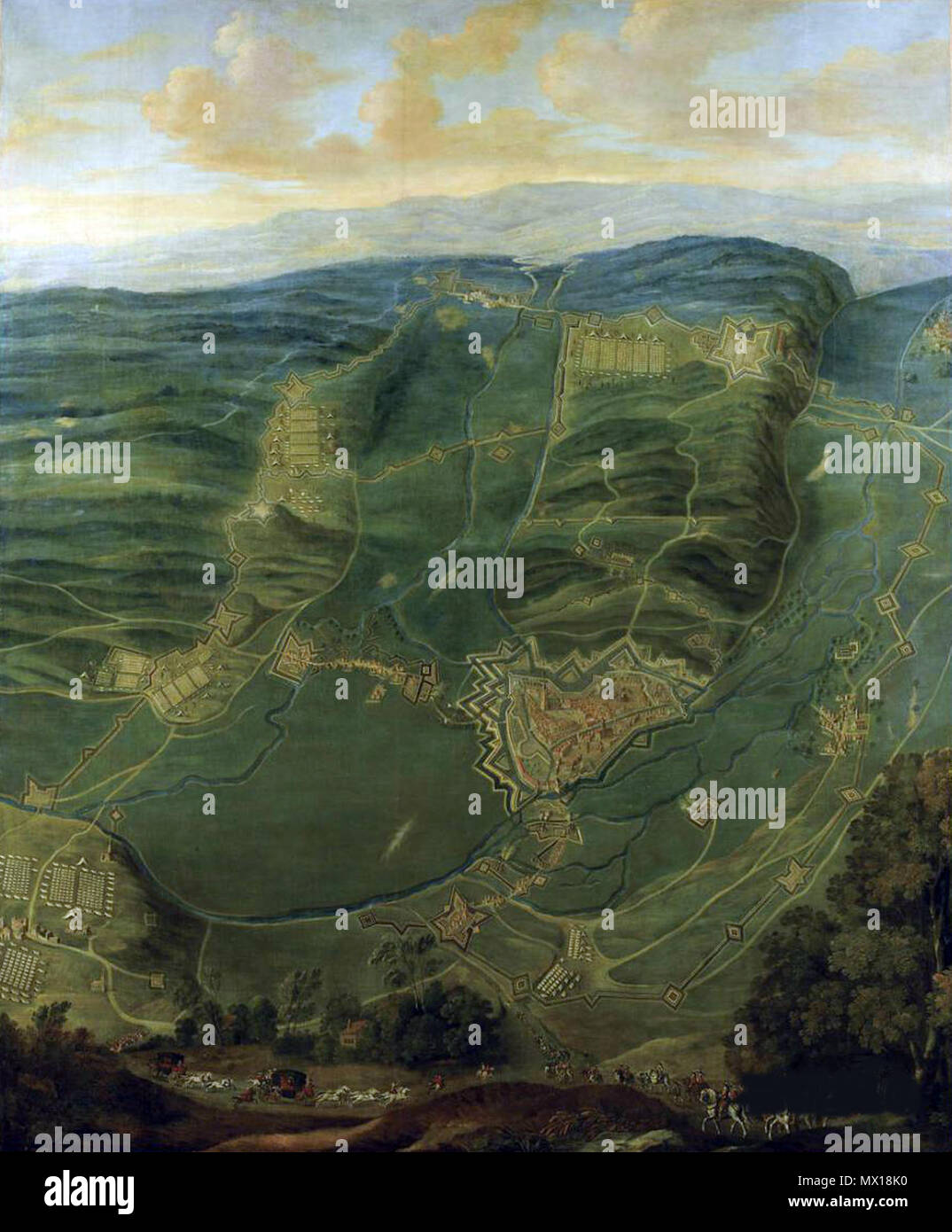 . Français: Reprise de Corbie, 14 Novembre 1636, Tableau attribué à Jacques Callot (1836), Musée national des Châteaux de Versailles et de Trianon. Vom 6. Juli 2012. Jacques Callot (attribué à, en 1836) 518 Reprise de Corbie, 14 novembre 1636 Stockfoto